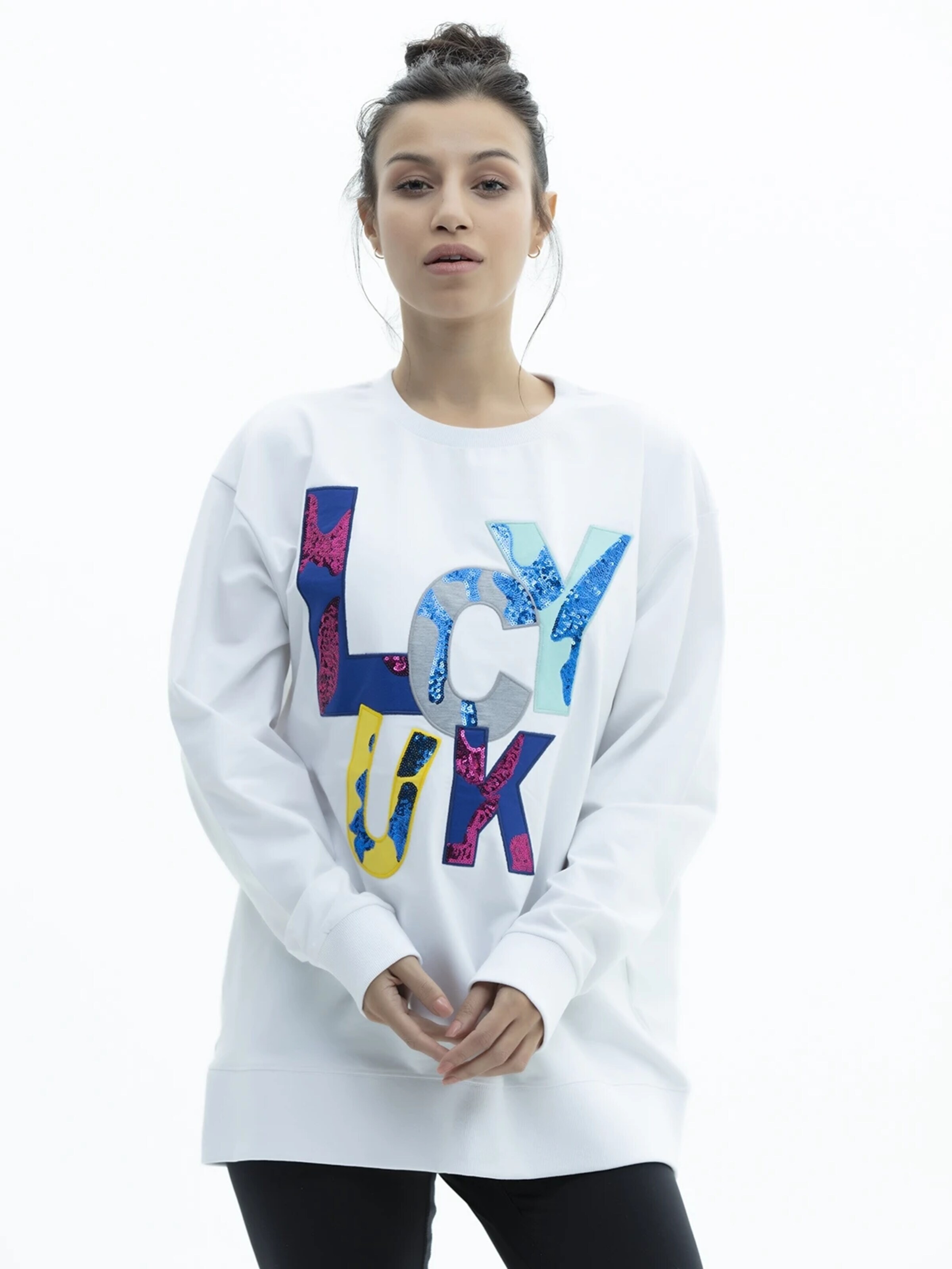 SCR. Sporttrui 'ILONA' in Wit: voorkant