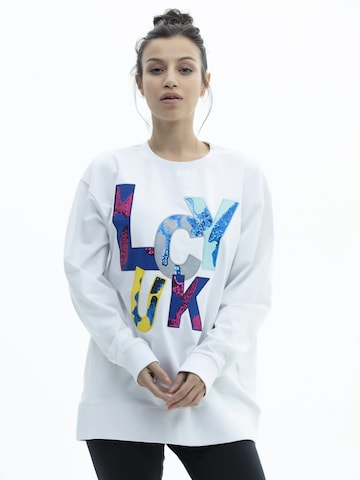 SCR. Athletic Sweater 'ILONA' in White