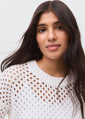 MANGO TEEN Pullover 'Calados' in Weiß