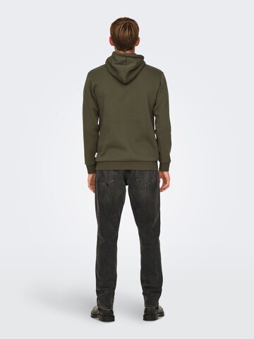 Only & Sons Regular fit Μπλούζα φούτερ 'ONSCERES' σε καφέ