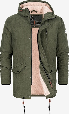 Veste d’hiver INDICODE JEANS en vert : devant
