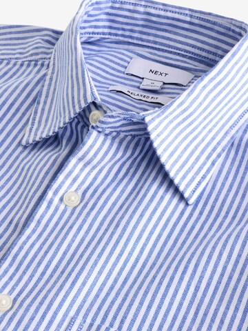 Next Regular fit Button Up Shirt in Blue