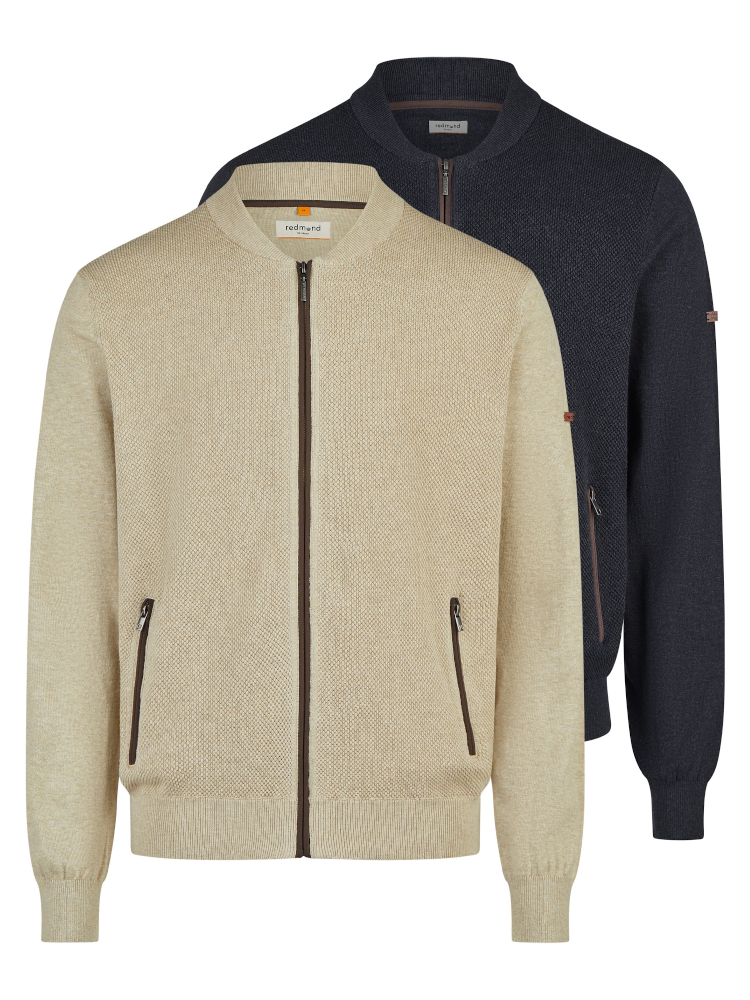 redmond Strickjacke 'Basic'‌‌‌‌‌ in Blau: Vorderseite