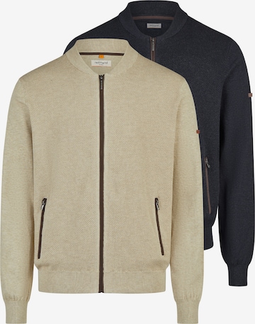 redmond Strickjacke 'Basic' in Blau: Vorderseite