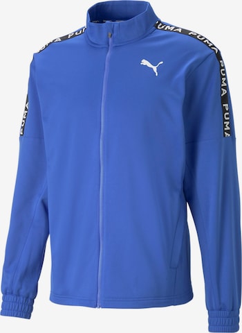 PUMA Tréningová bunda - Modrá: predná strana