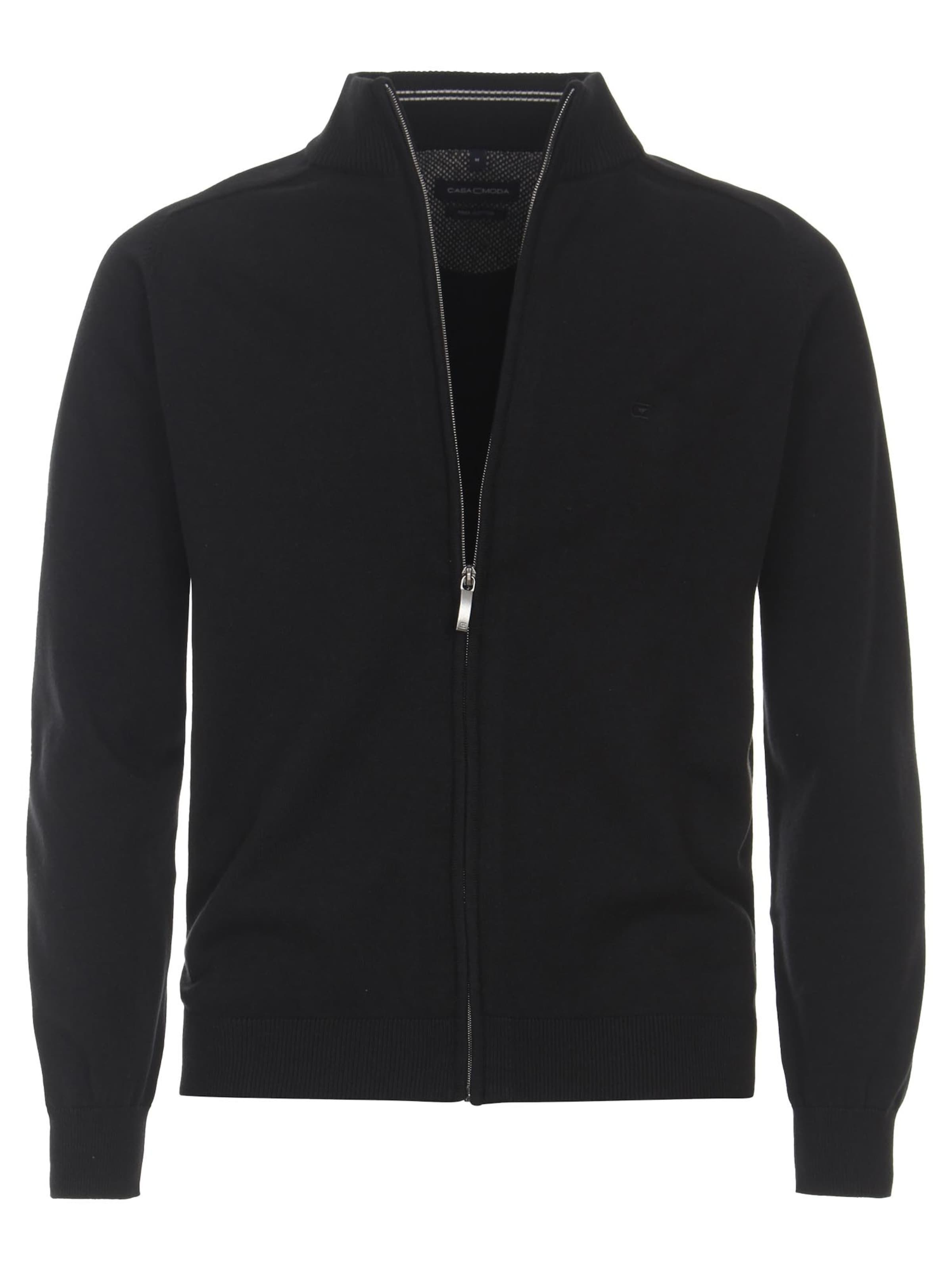 CASAMODA Strickjacke 'Basic'‌‌‌‌‌‌ in Schwarz: Vorderseite