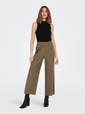 ONLY Wide Leg Hose in Grün