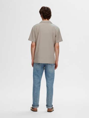 SELECTED HOMME Comfort Fit Hemd in Beige