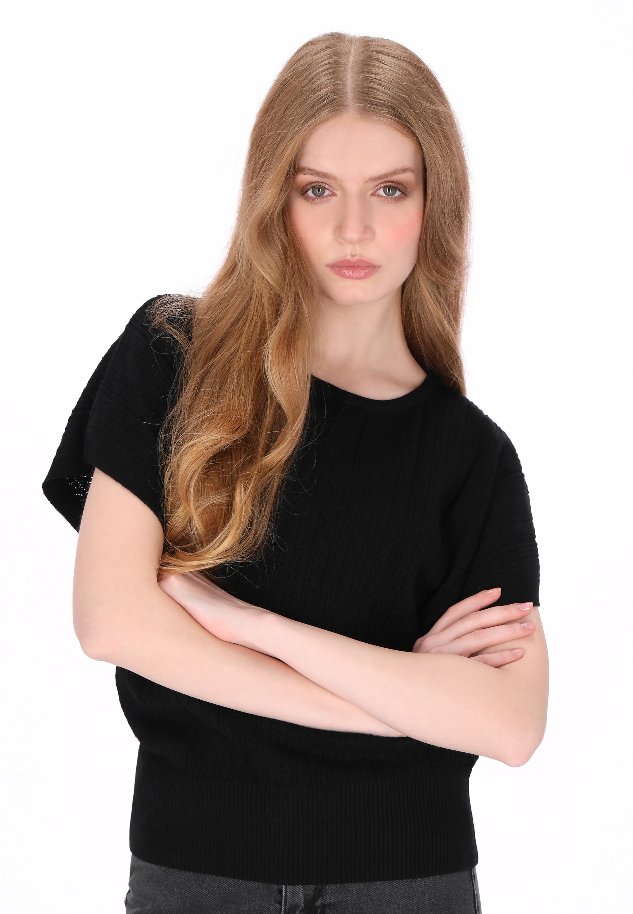 Pull-over DreiMaster Vintage en noir : devant