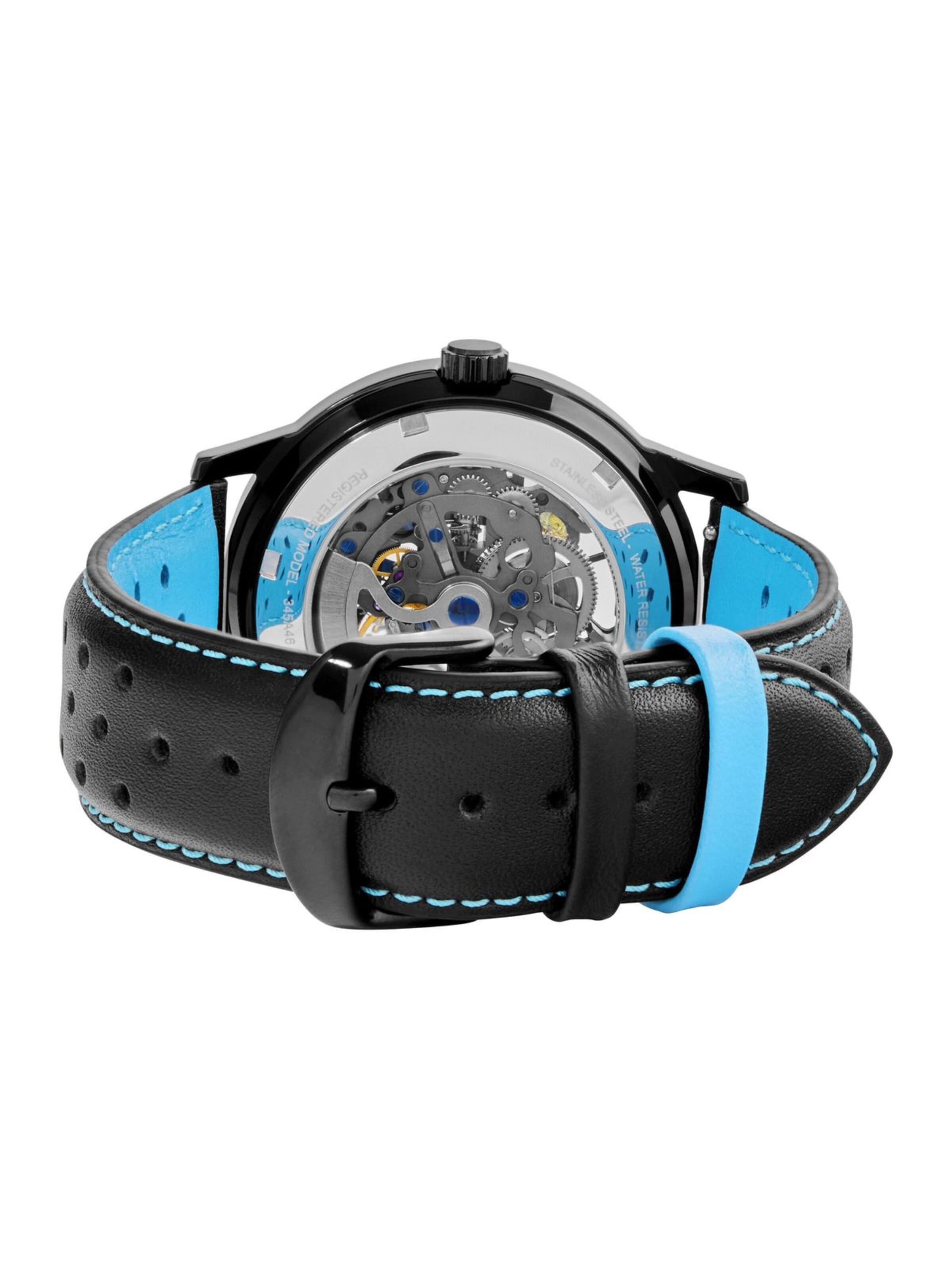 Pierre Lannier Analoog horloge 'Automatic watch Paddock' in Zwart