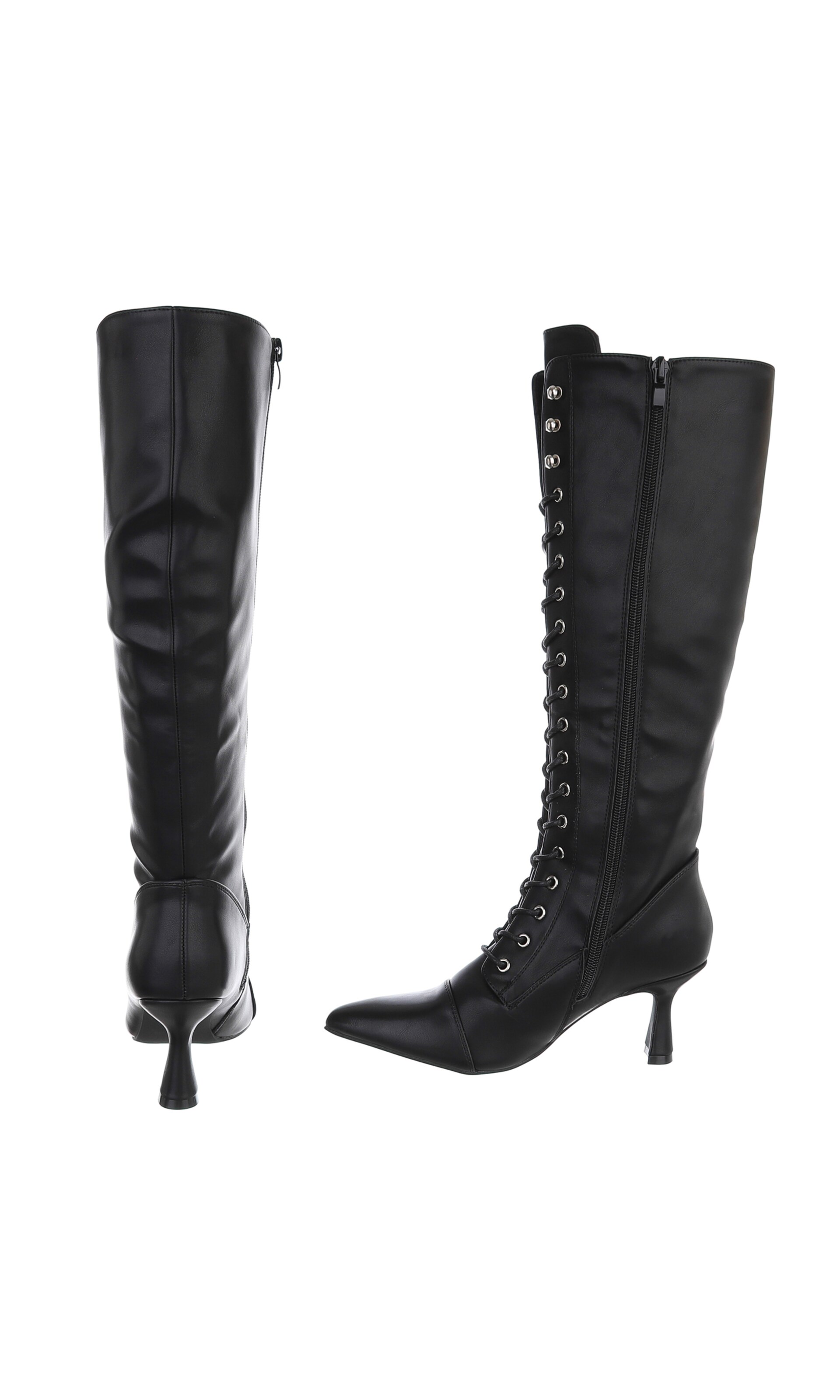 Ital-Design Schnürstiefel in Schwarz