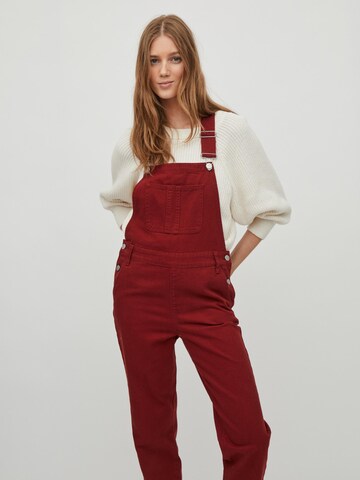 VILA Regular Jean Overalls 'KATTY' in Red