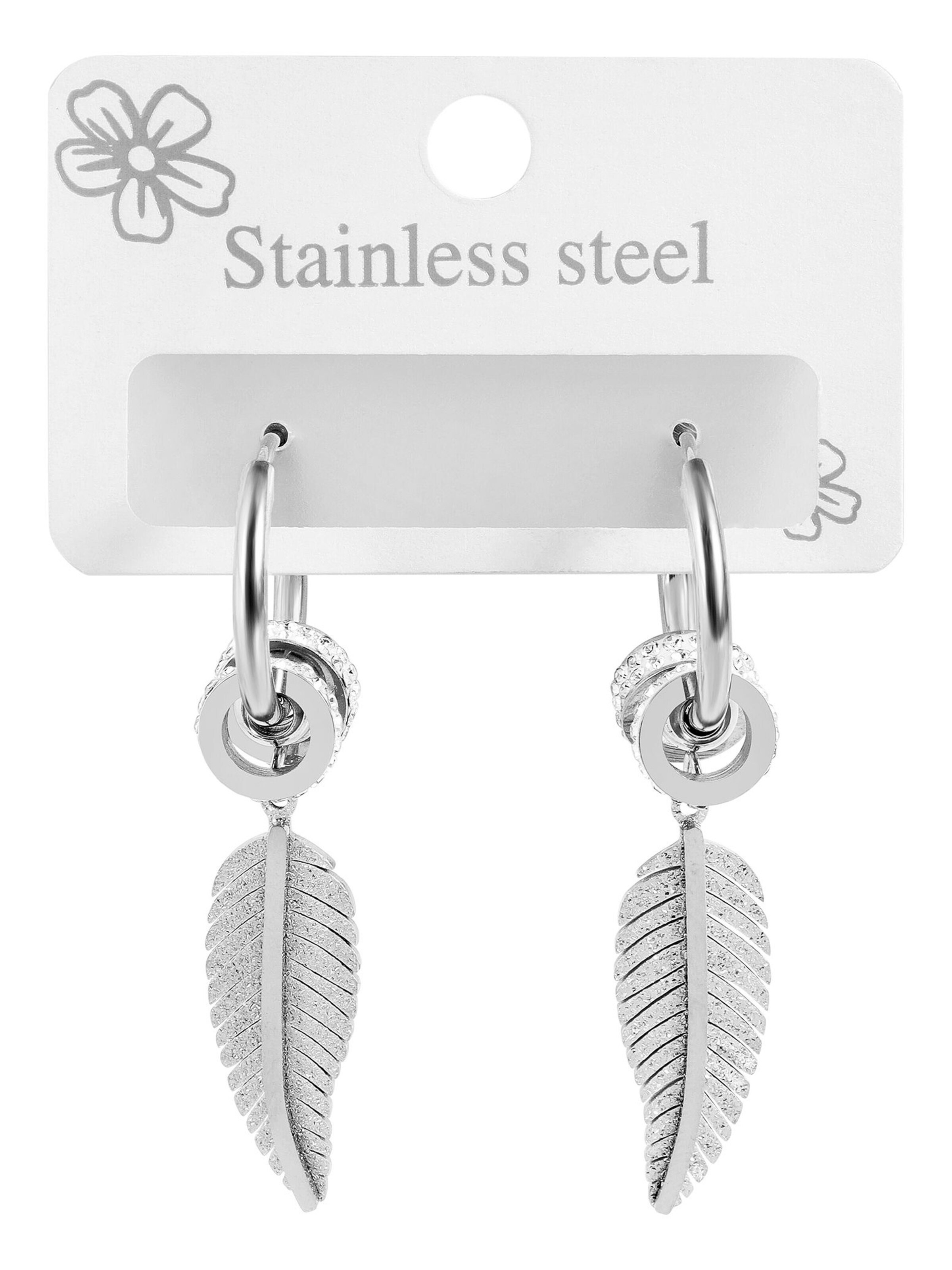 Akzent Earrings 'Jazz, hautverträglich' in Silver: front
