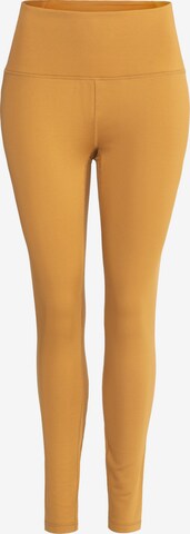 Skinny Pantalon de sport Spyder en jaune : devant