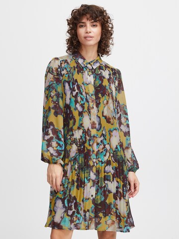 ICHI Košilové šaty – mix barev: přední strana