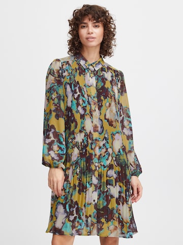 Robe-chemise ICHI en mélange de couleurs : devant