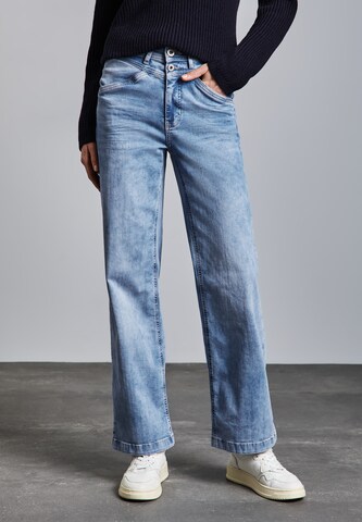 STREET ONE Loosefit Wide Leg Jeans in Blau: Vorderseite