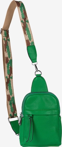 styleBREAKER Umhängetasche 'One Shoulder Rucksack Uni' in Grün: Vorderseite
