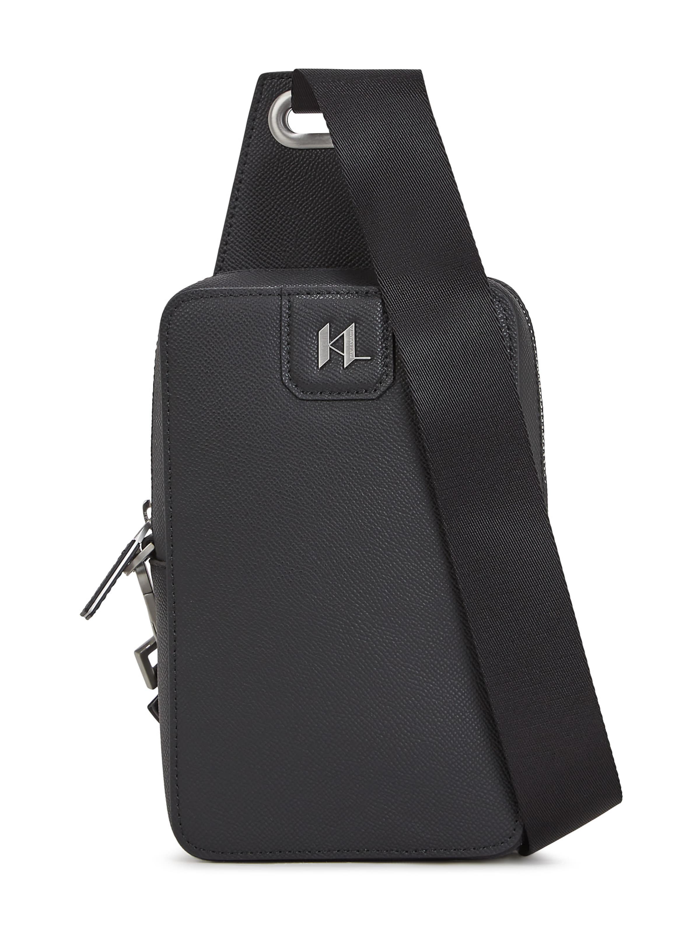 Karl Lagerfeld Gürteltasche in Schwarz: Vorderseite