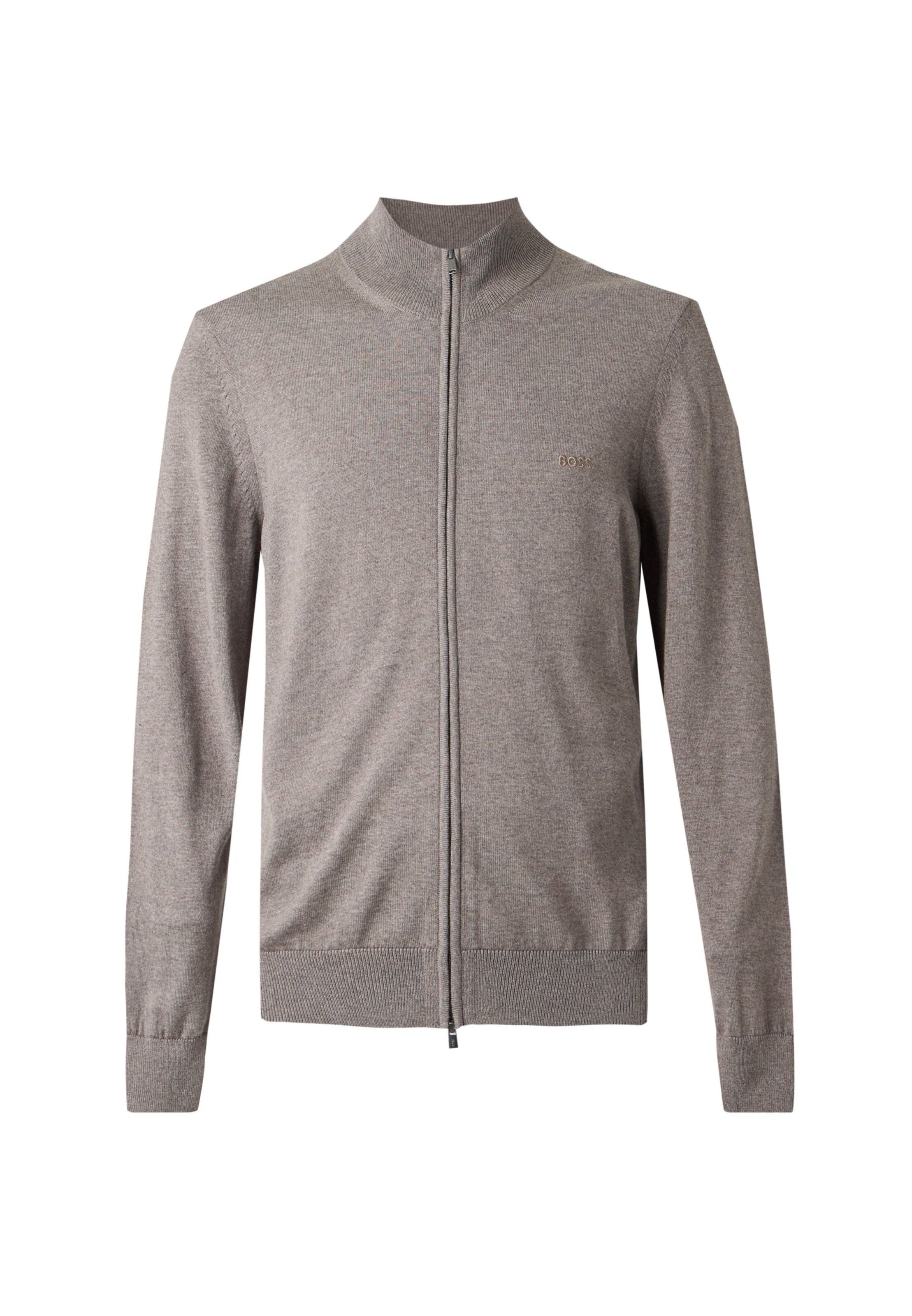BOSS Gebreid vest 'Balonso' in Bruin: voorkant