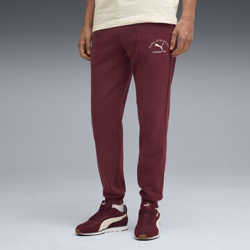 PUMA Tapered Broek in Rood: voorkant