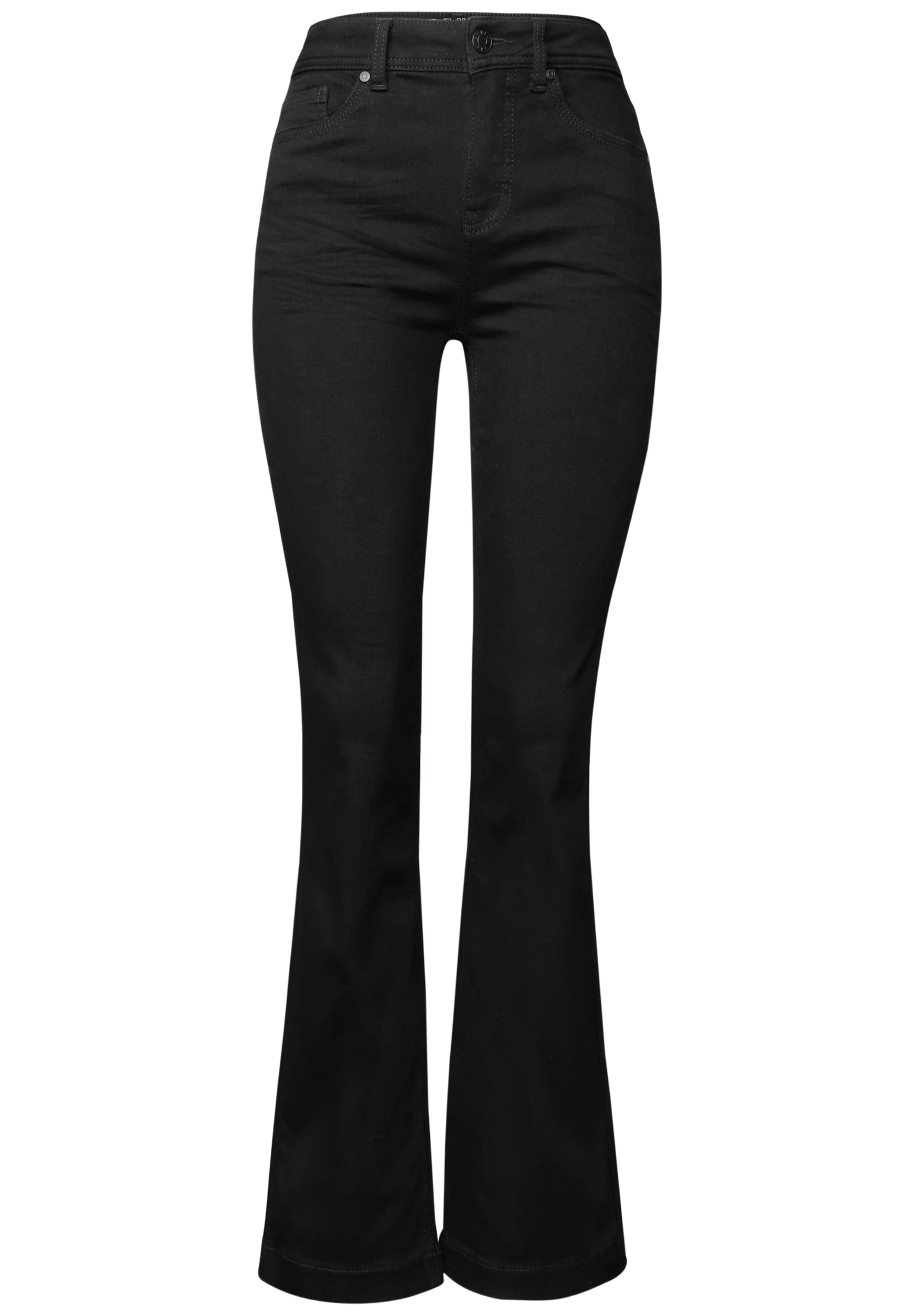 STREET ONE Bootcut Jeans in Schwarz: Vorderseite