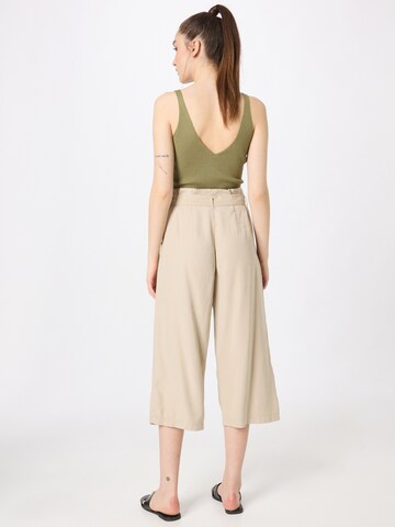 ONLY Wide leg Bandplooibroek 'Aminta-Aris' in Beige