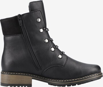 Rieker Lace-Up Ankle Boots in Black