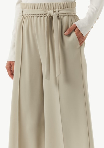 COMMA - Pierna ancha Pantalón en beige