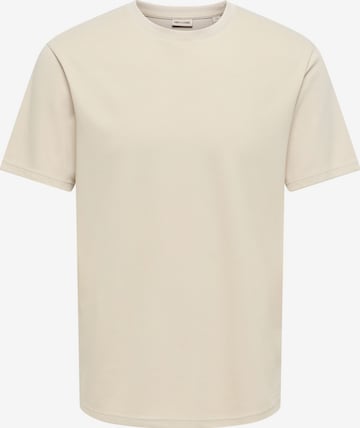 Only & Sons T-Shirt 'ONSCaspian' in Beige: Vorderseite