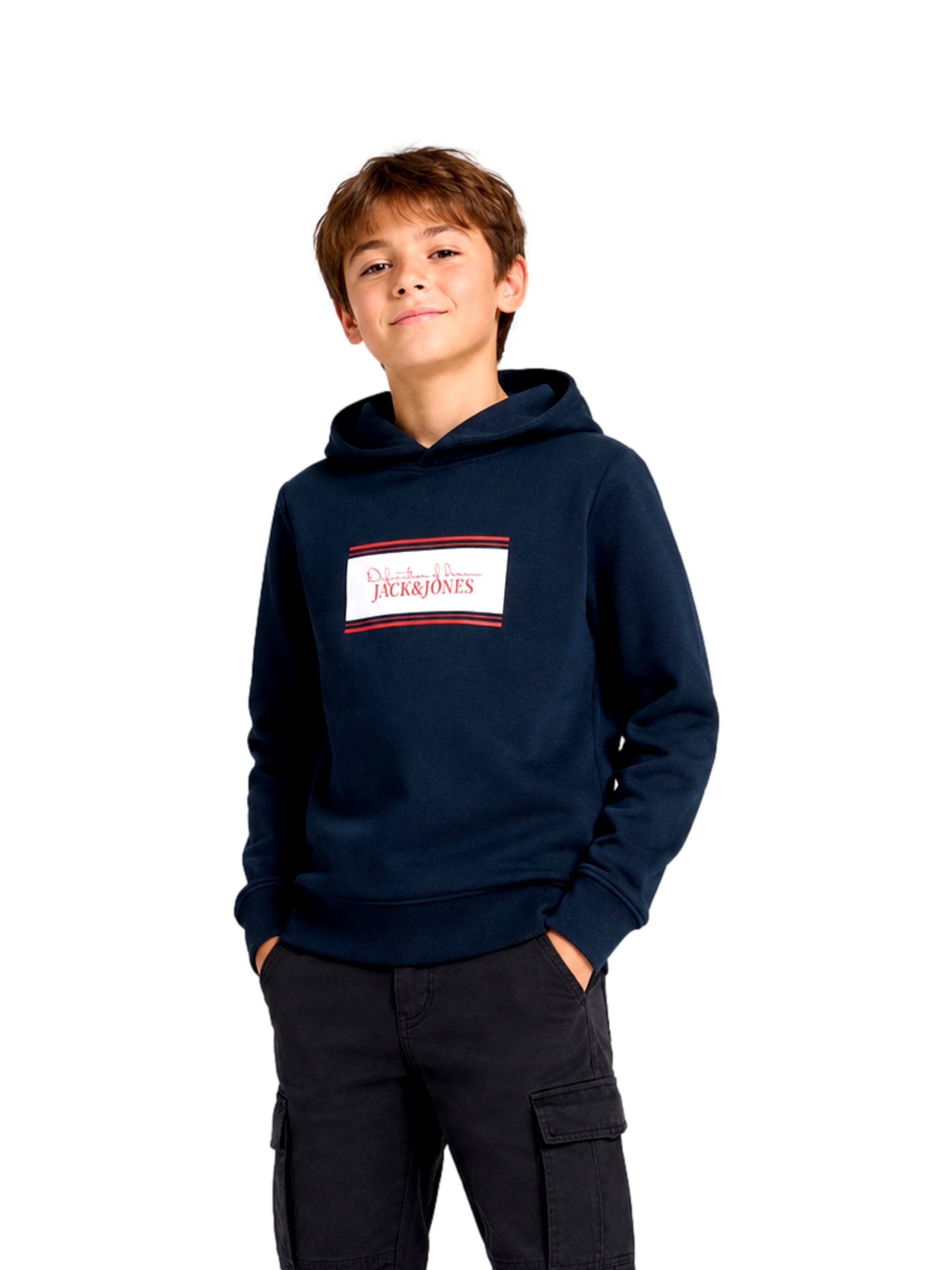 Jack & Jones Junior Sweatshirt 'JJBuster' i blå: framsida