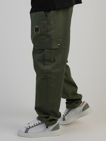 Loosefit Pantalon cargo SikSilk en vert