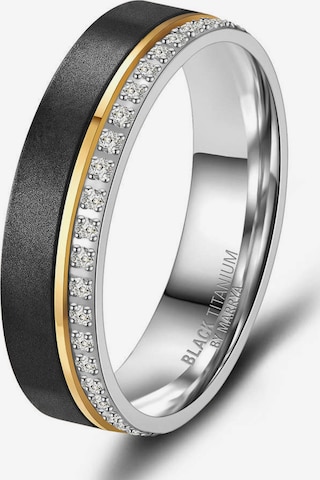 Anello 'MARRYA Ehering BT-02 aus Black Titanium' di MARRYA in nero: frontale