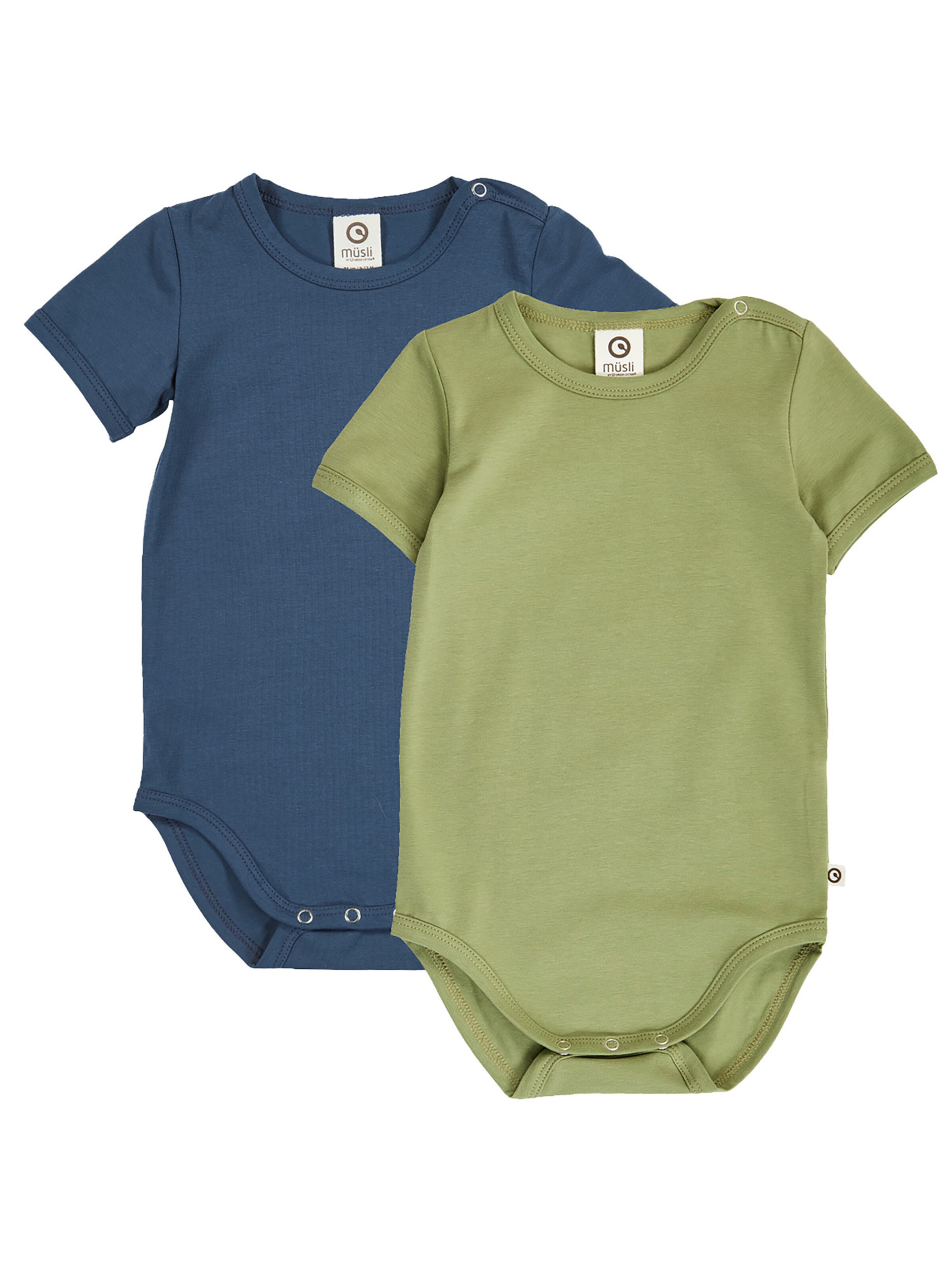 Müsli by GREEN COTTON - Pijama entero/body en azul: frente