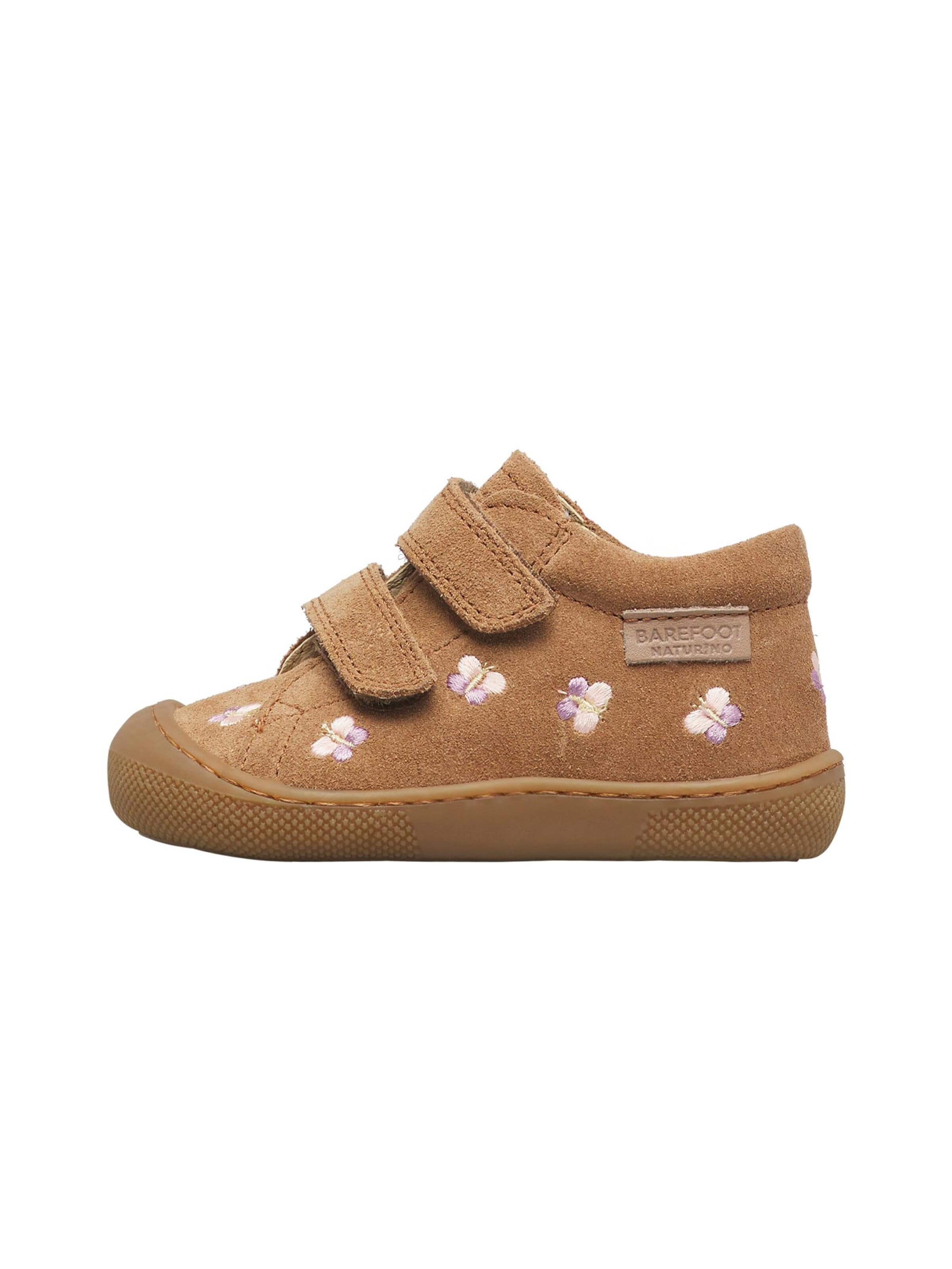 NATURINO Sneakers 'BAREFOOT AMUR VL EMBR.BUTTERFLY' in Roze