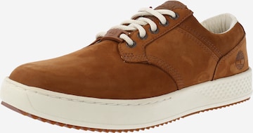 Baskets basses TIMBERLAND en marron : devant