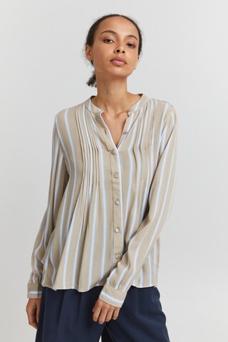 ICHI Blouse 'IHMARRAKECH' in Beige: voorkant