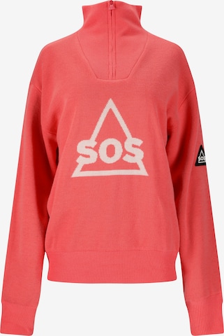 SOS Pullover 'Tignes' in Pink: Vorderseite