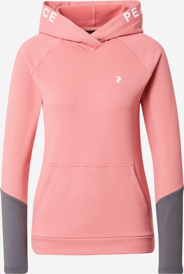PEAK PERFORMANCE Sportsweatshirt 'Rider' i grå / fuchsia, Produktvisning