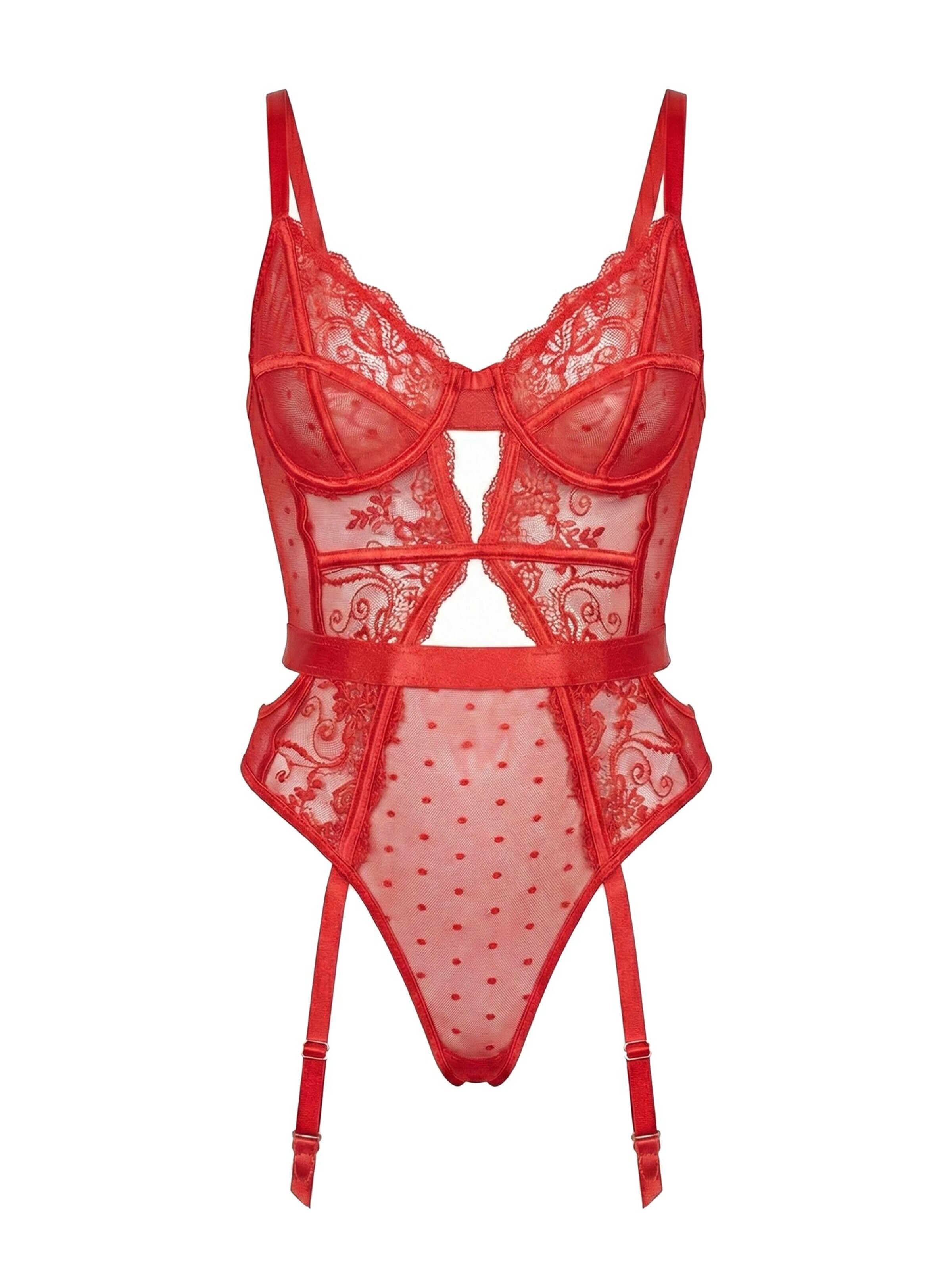 Body 'Passione Rossa' di L.BEV in rosso: frontale