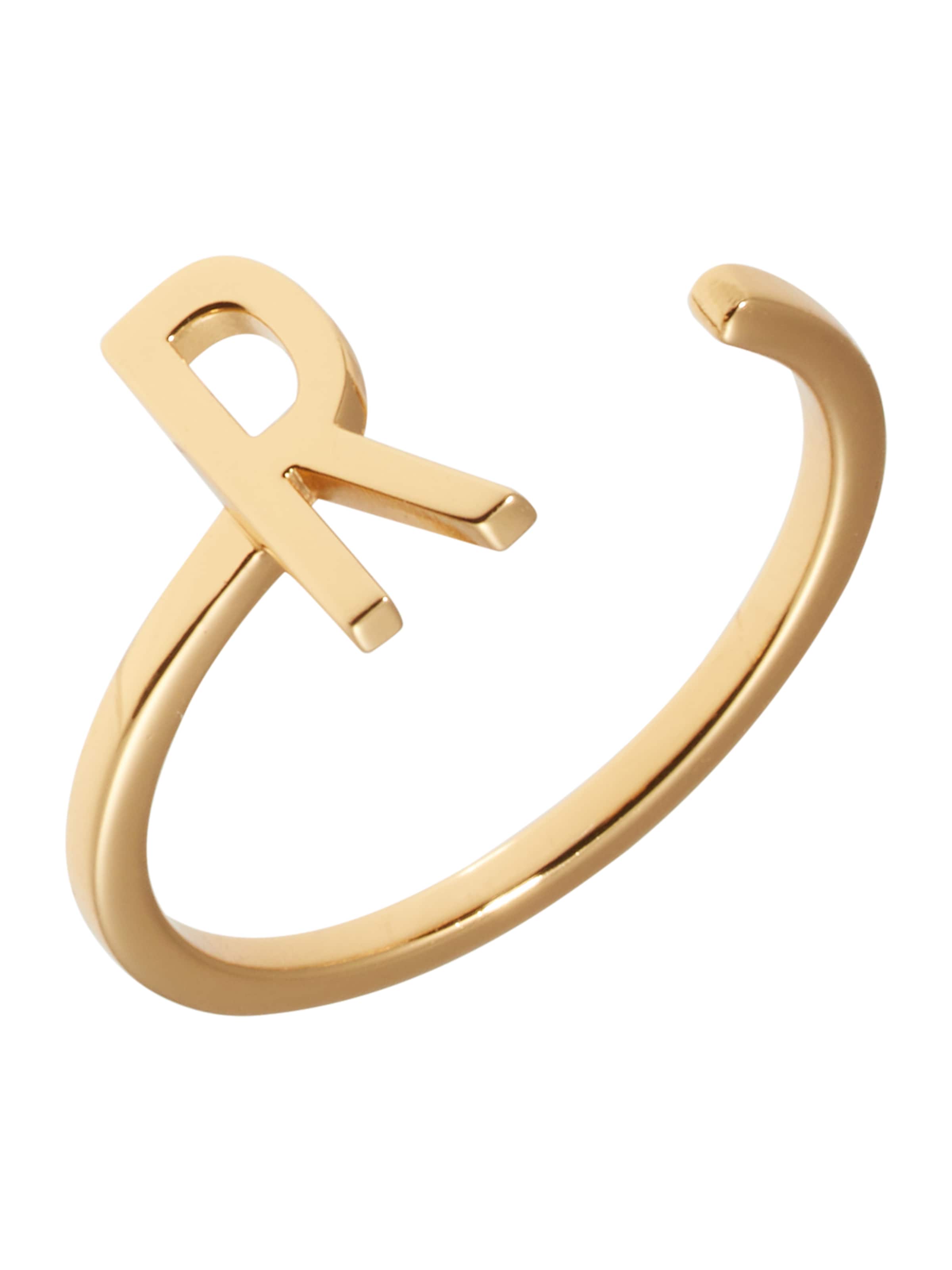 zelts Design Letters Gredzens: no priekšpuses