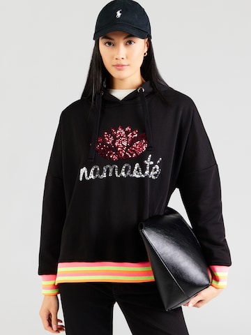 Felpa 'Namasté' di miss goodlife in nero: frontale