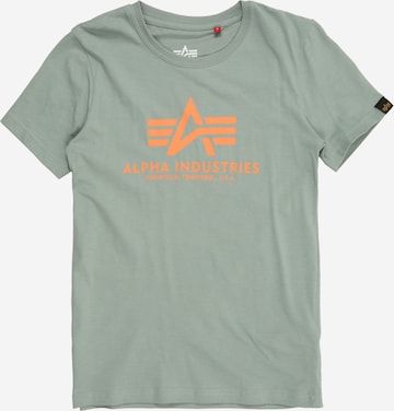T-Shirt ALPHA INDUSTRIES en vert : devant