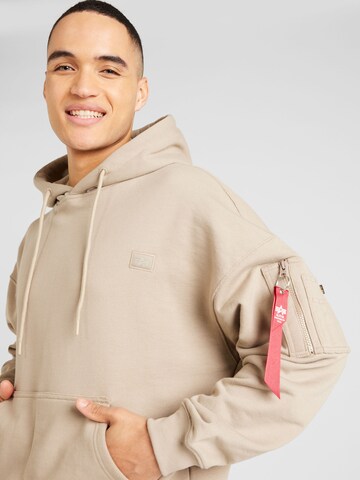 bēšs ALPHA INDUSTRIES Sportisks džemperis 'Essentials'