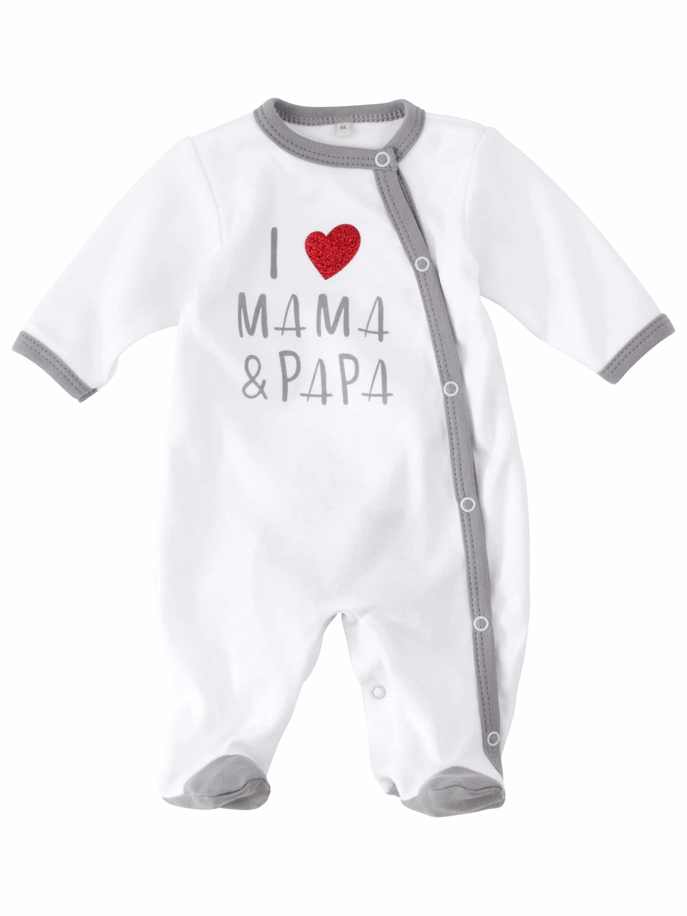 Baby Sweets Set 'I love Mama & Papa' in White