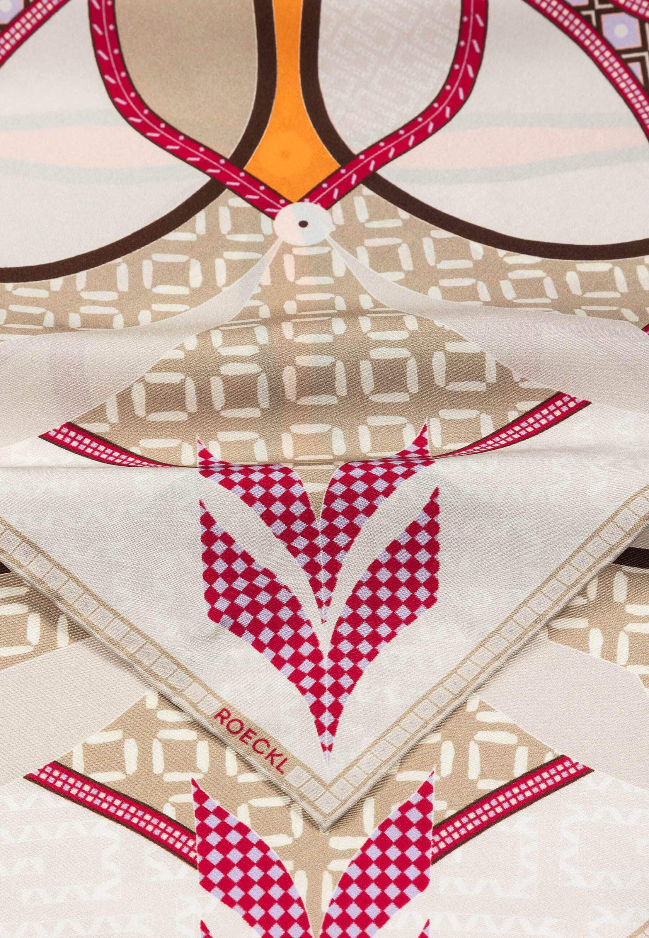 Foulard ' FLOWER MANDALA' di Roeckl in beige