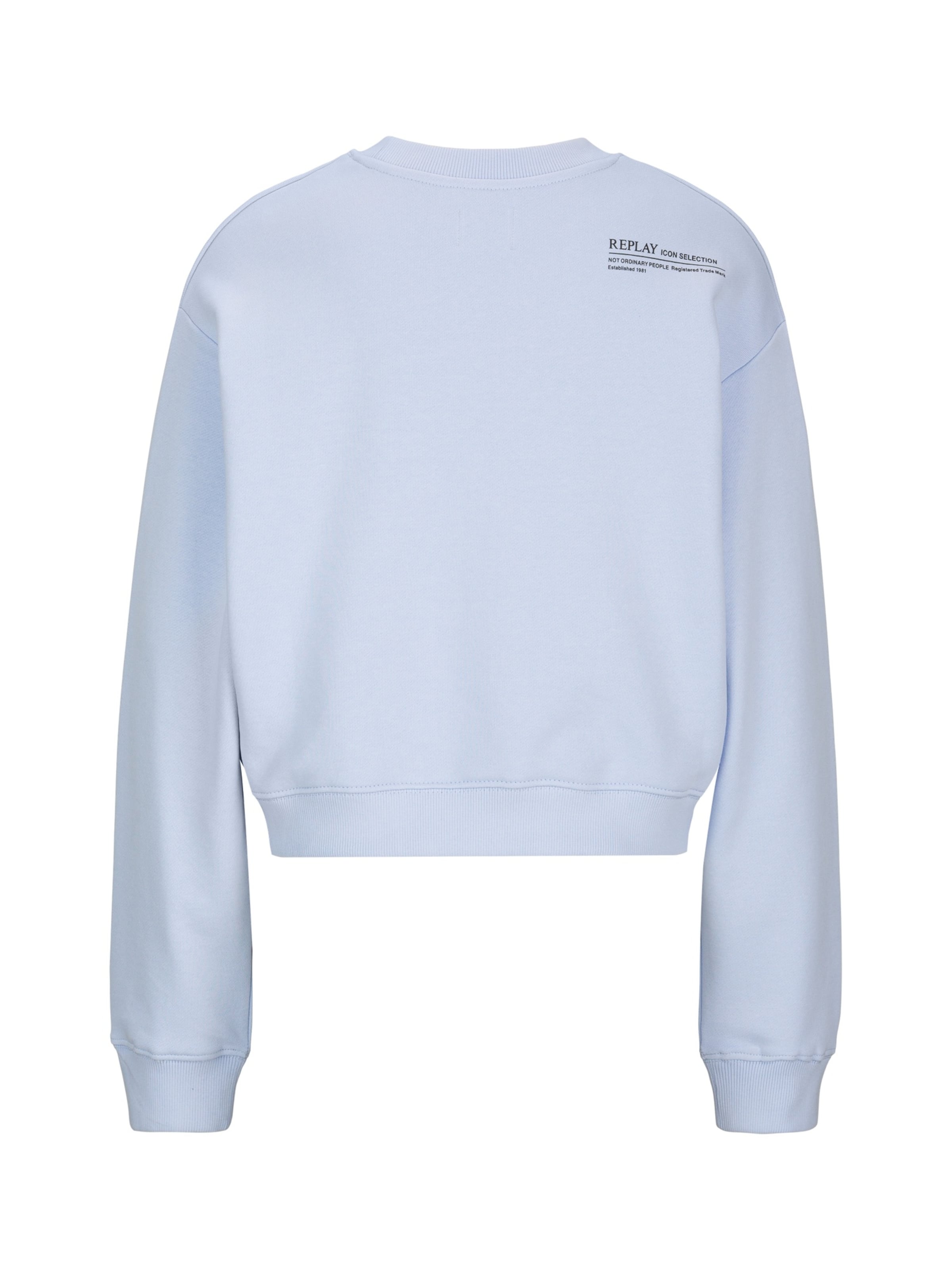 REPLAY Sweatshirt 'Not Ordinary People' in Blauw
