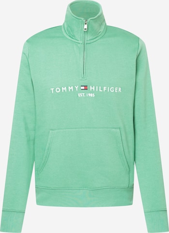 Bluză de molton de la TOMMY HILFIGER pe verde: față