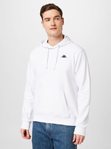 KAPPA Sportsweatshirt 'VEND' in Wit: voorkant