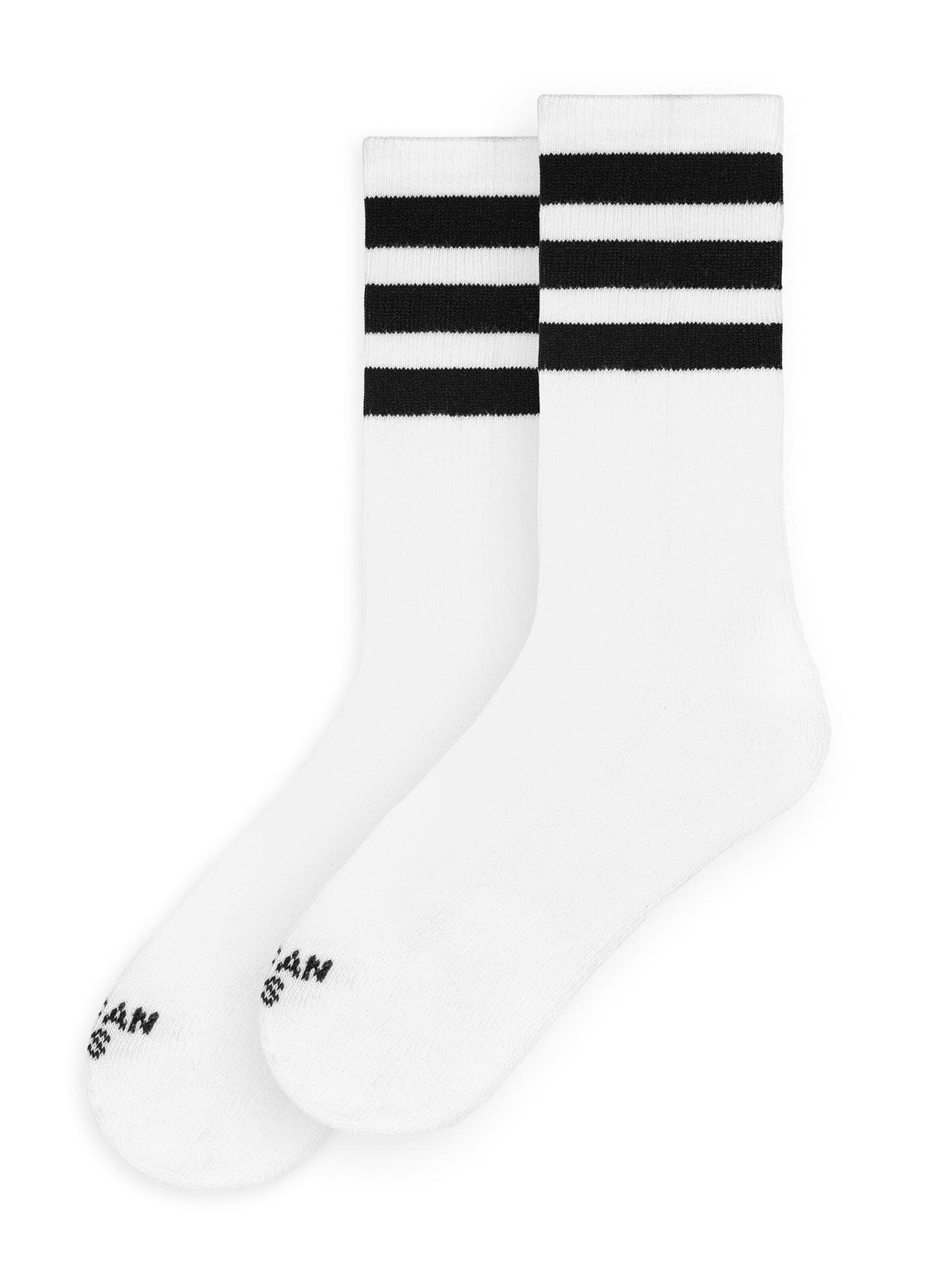 American Socks Socken 'Old School II - Mid High'‌‌‌‌‌‌‌‌ in Weiß: Vorderseite